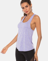 Full Size Scoop Neck Wide Strap Active Tank Trandify deal