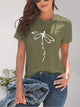Dragonfly Graphic Round Neck Short Sleeve T-Shirt Trandify deal