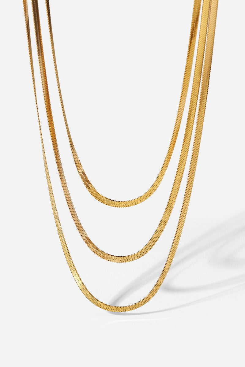 Triple-Layered Snake Chain Necklace Trandify Deal