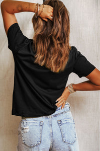 Star Round Neck Short Sleeve T-Shirt - Trandify Deal