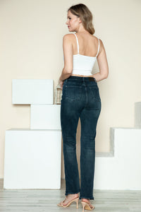 Judy Blue Full Size Button Fly Hem Destroy Straight Jeans Trandify Deal