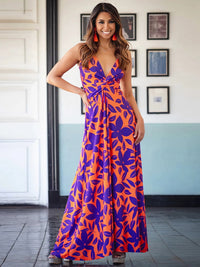 Twisted Printed V-Neck Cami Dress Trandify deal