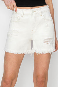 RISEN High Waist Ripped Denim Shorts Trandify deal