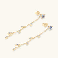 1.38 Carat Moissanite 925 Sterling Silver Leaf Earrings Trandify Deal