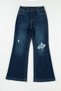 Distressed Wide Leg Jeans with Pockets Trandify deal