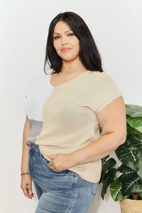 Color Block V-Neck Knit Top Trandify deal
