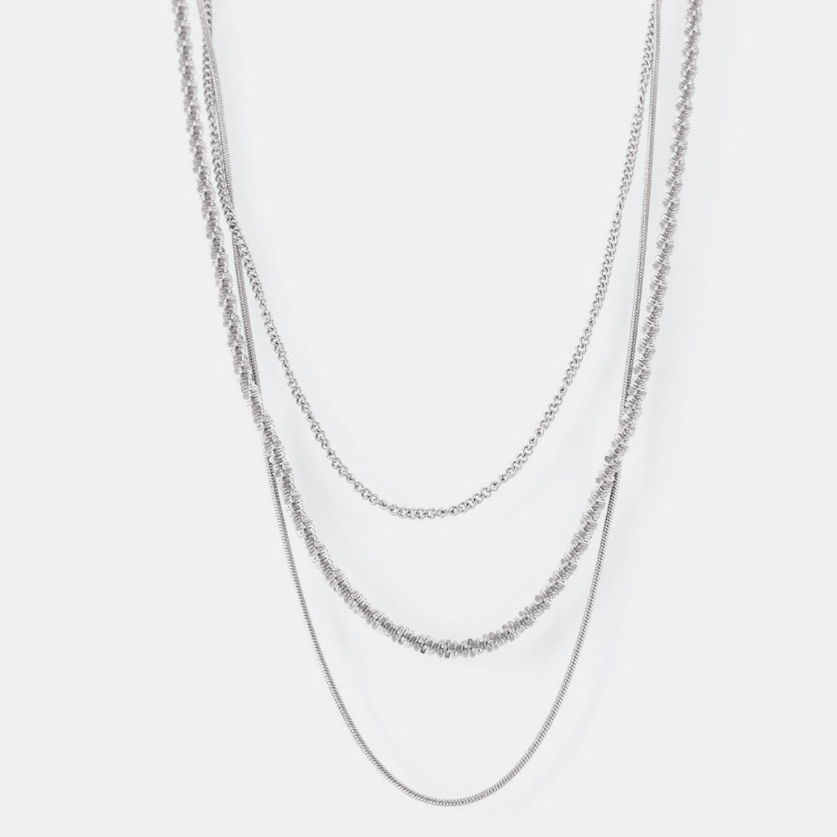 Titanium Steel Three-Layered Necklace Trandify Deal