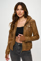 Coalition LA Double Zip Hooded Long Sleeve Jacket Trandify Deal