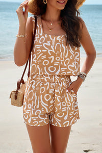 Devine Printed Cropped Tank and Shorts Set Trandify deal