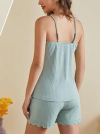 Ribbed Scoop Neck Top and Shorts Lounge Set Trandify Deal