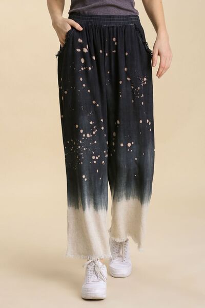 Umgee Plus Size Linen Wide Leg Pants for Women - Trandify Deal