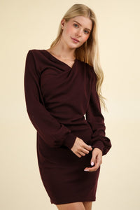 VERY J Ruched Detail Bodycon Mini Dress Trandify Deal