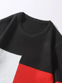 Men’s Plus Size Color Block Sweater – Regular Fit, Affordable Price, Free Shipping