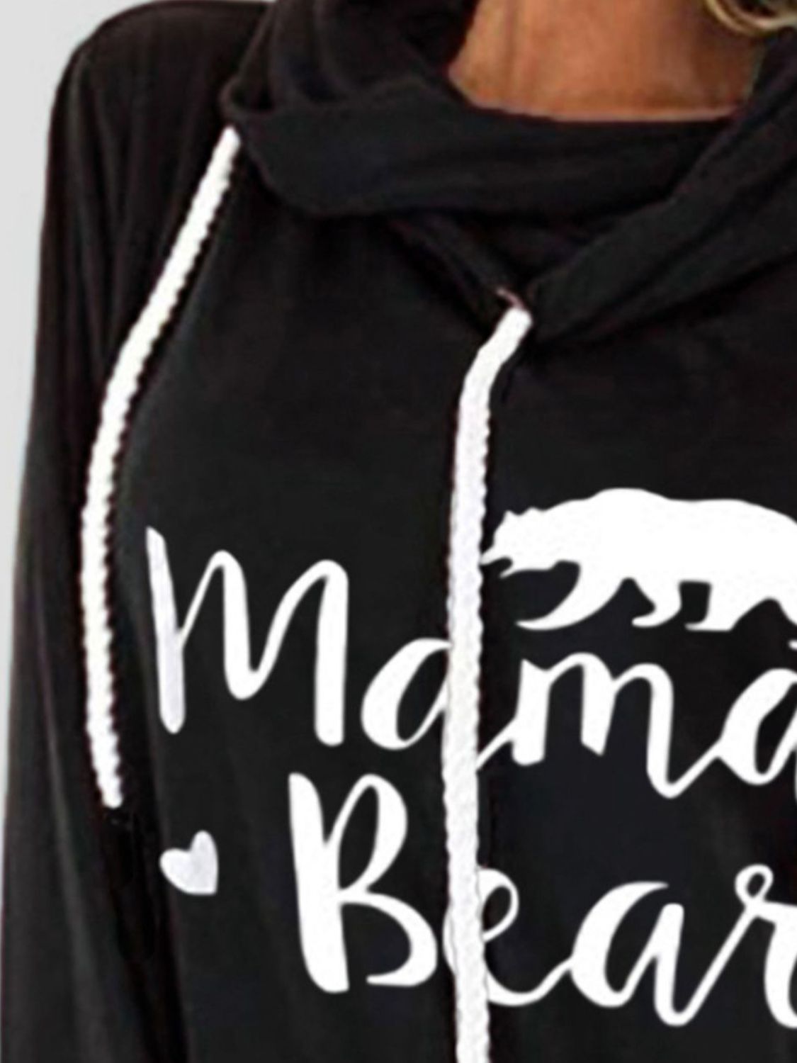 Drawstring Letter Graphic Long Sleeve Hoodie Trandify Deal