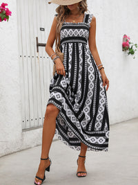 Honey Printed Square Neck Wide Strap Cami Dress Trandify deal