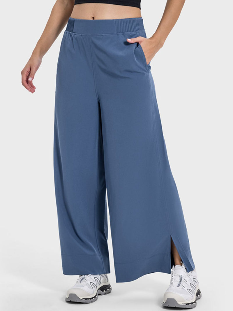 Millennia Slit Wide Leg Active Pants Trandify deal