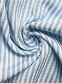 Drawstring Striped Wide Leg Cargo Pants in Light Blue shown on a model, featuring side stripes and large cargo pockets.