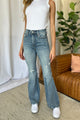 Judy Blue Full Size Medium Rise Tummy Control Destroy Flare Trandify Deal