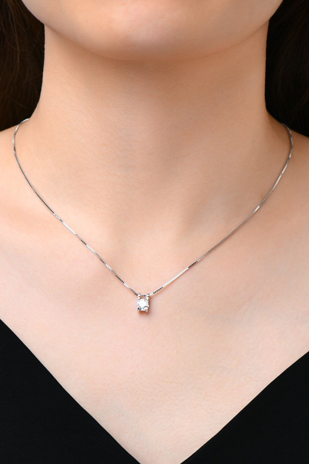 Moissanite 925 Sterling Silver Necklace Trandify deal