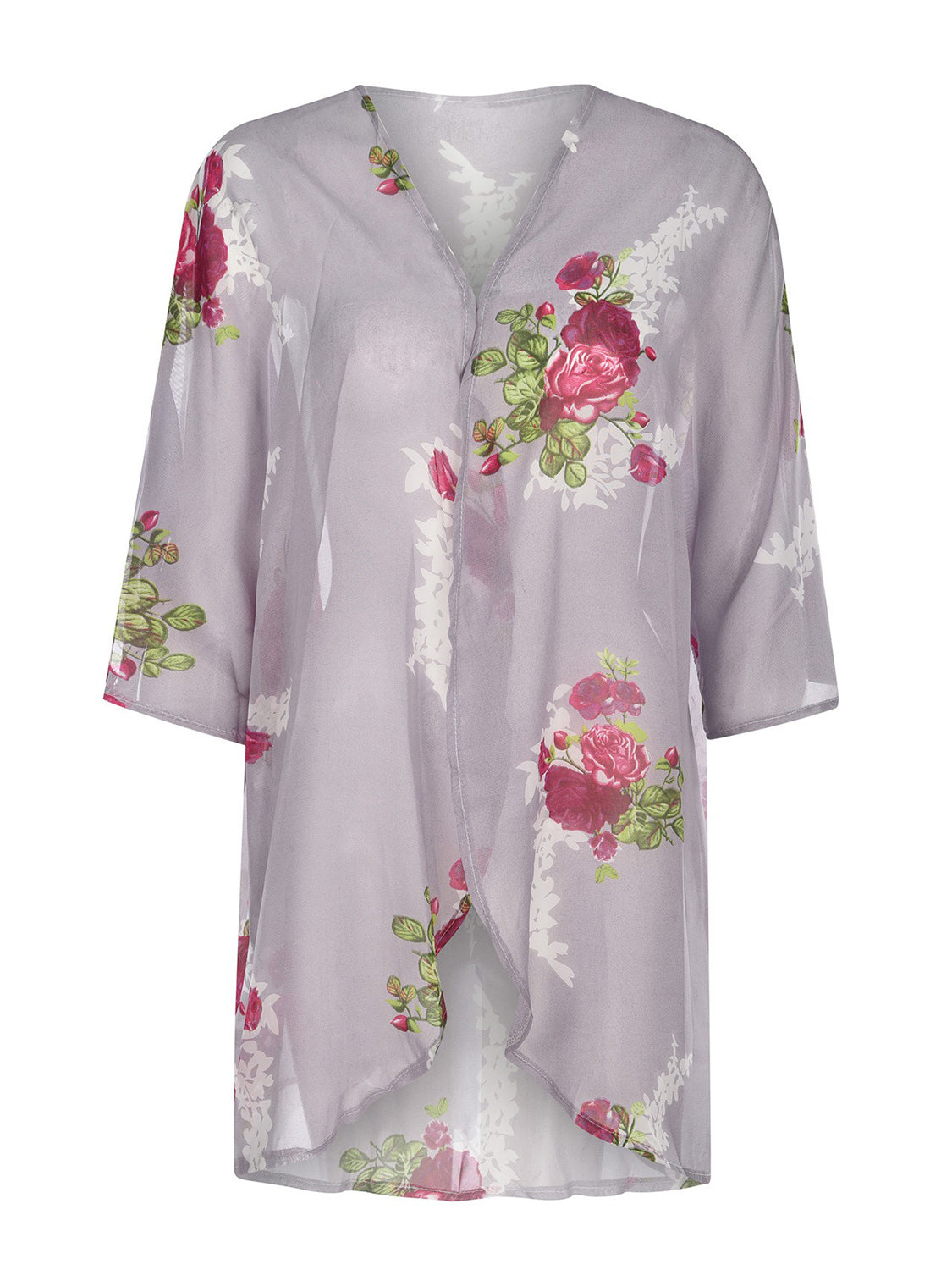 Open Front Half Sleeve Cover-Up Trandify deal