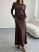 Devine Ruched Long Sleeve Maxi Dress Trandify Deal