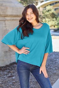 Basic Bae Full Size Round Neck Drop Shoulder T-Shirt Trandify Deal