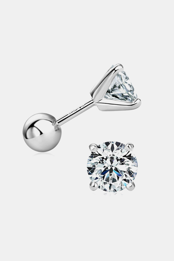 2 Carat Moissanite 925 Sterling Silver Stud Earrings Trandify Deal