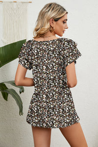 V-Neck Short Sleeve Blouse Trandify deal