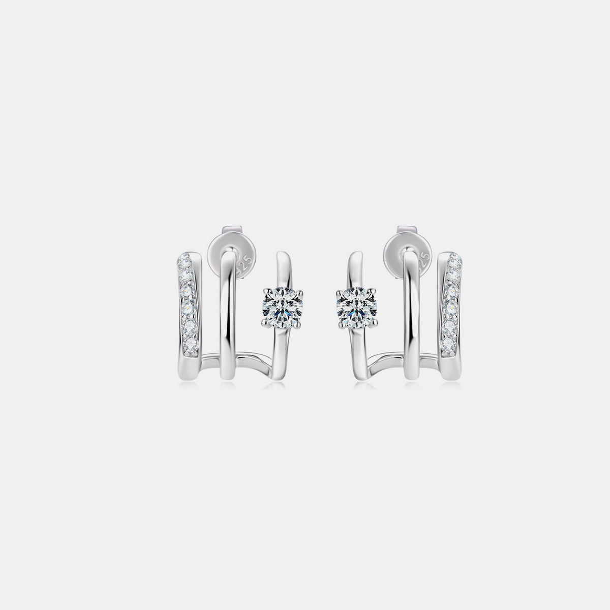 Moissanite 925 Sterling Silver Earrings Trandify deal