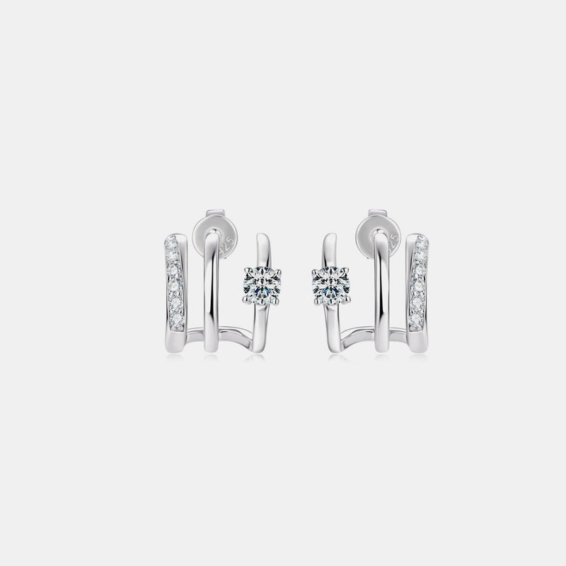 Moissanite 925 Sterling Silver Earrings Trandify deal
