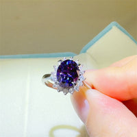 2 Carat 925 Sterling Silver Oval Moissanite Ring Trandify Deal