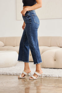 RFM Full Size Tummy Control High Waist Raw Hem Distressed Jeans Trandify deal