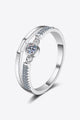 Moissanite Cutout Rhodium-Plated Ring Trandify Deal
