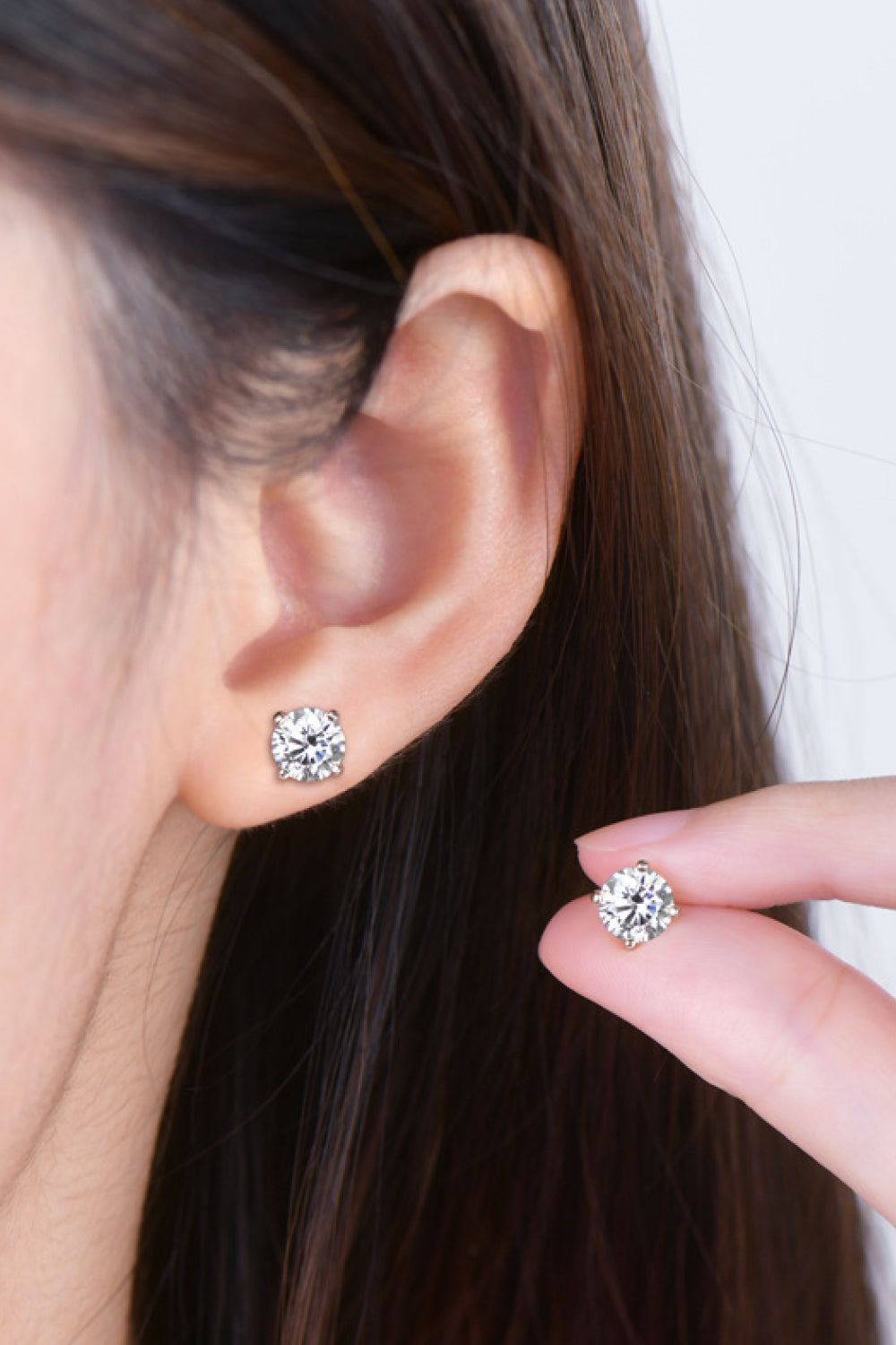 2 Carat Moissanite 925 Sterling Silver Stud Earrings Trandify Deal