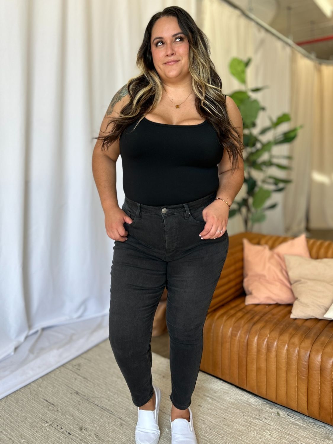 RFM Full Size High Rise Tummy Control Skinny Jeans Trandify Deal