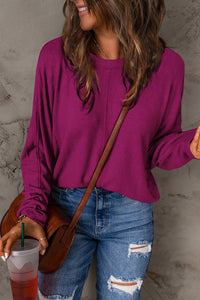 Double Take Full Size Round Neck Long Sleeve T-Shirt Trandify Deal