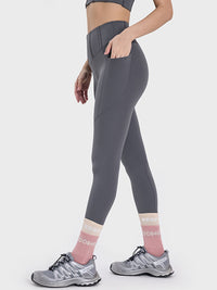 Millennia Pocketed High Waist Active Leggings Trandify deal