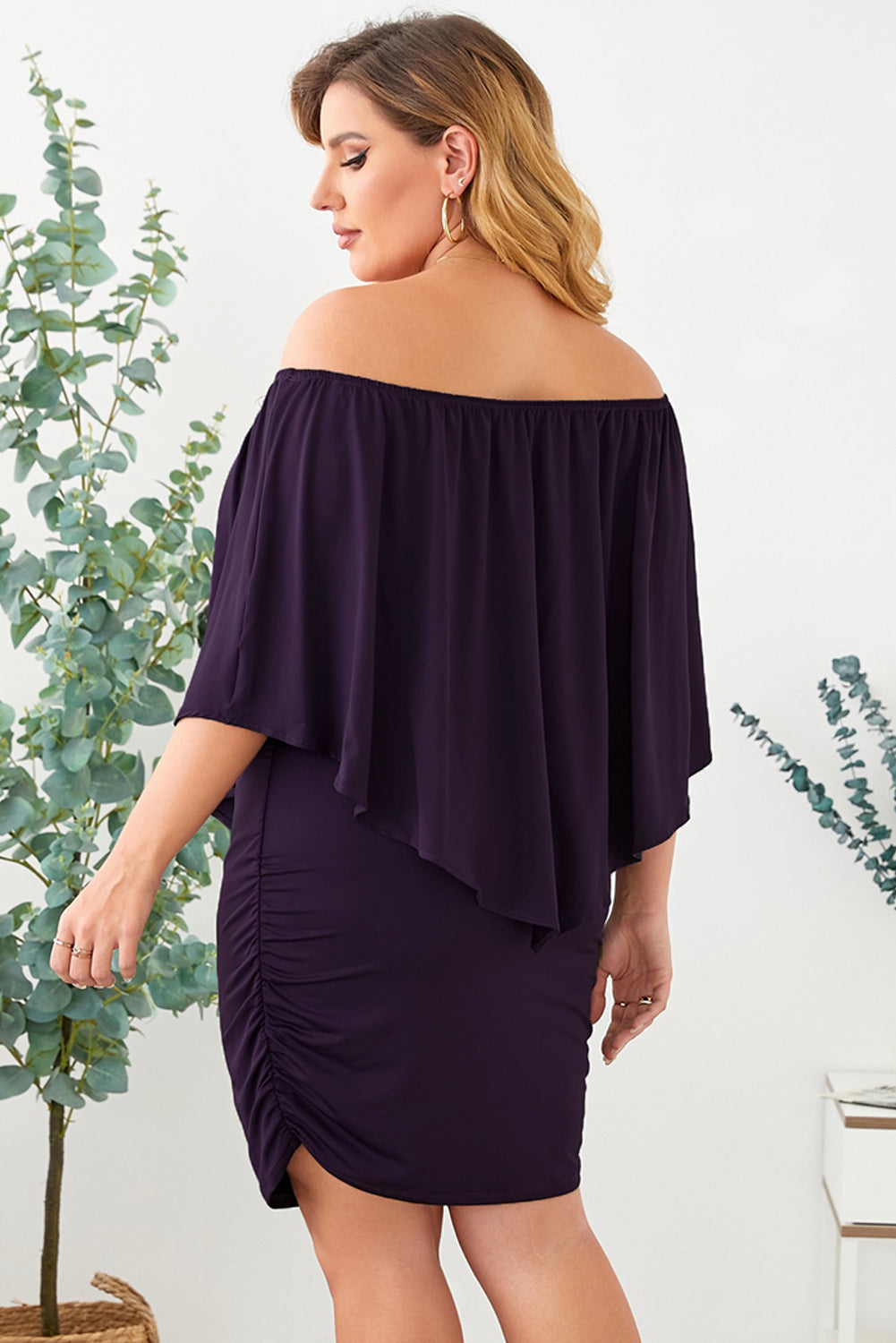 Full Size Off-Shoulder Half Sleeve Dress Trandify deal