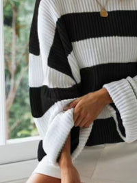 Round Neck Long Sleeve Sweater Trandify Deal