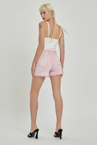 RISEN High Rise Distressed Denim Shorts Trandify deal