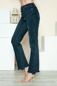 Judy Blue Full Size Button Fly Hem Destroy Straight Jeans Trandify Deal
