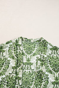 Printed Open Front Top and Shorts Set Trandify deal