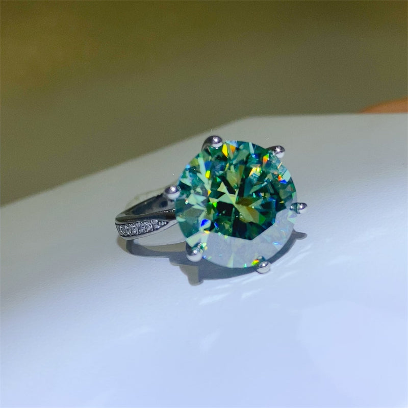 10 Carat Moissanite 925 Sterling Silver Ring Trandify Deal