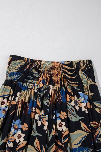 Floral shirred high waist wide leg pants for women – Trandify Deal
