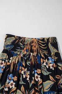 Floral shirred high waist wide leg pants for women – Trandify Deal