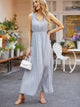 Ruched Notched Sleeveless Midi Dress Trandify deal