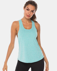 Full Size Scoop Neck Wide Strap Active Tank Trandify deal