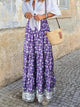 Full Size Tiered Printed Elastic Waist Skirt Trandify deal
