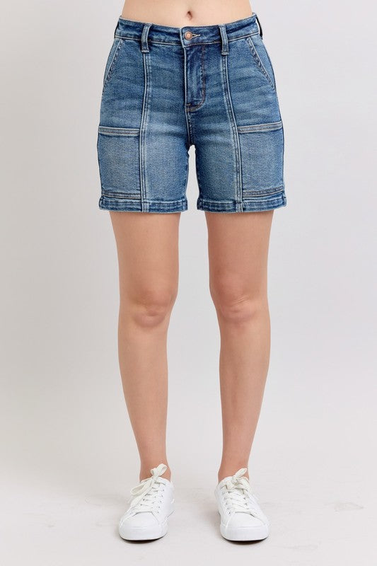 Judy Blue High Rise Denim Shorts For Women - Trendy and Comfortable Fit