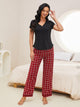 V-Neck Short Sleeve Top and Shorts Lounge Set Trandify deal